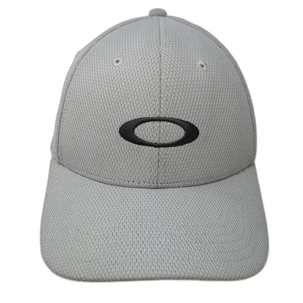 Oakley Baseball Cap Gray One Size Performance Mesh Curved Brim Hat Grand Geneva
